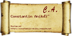 Constantin Anikó névjegykártya